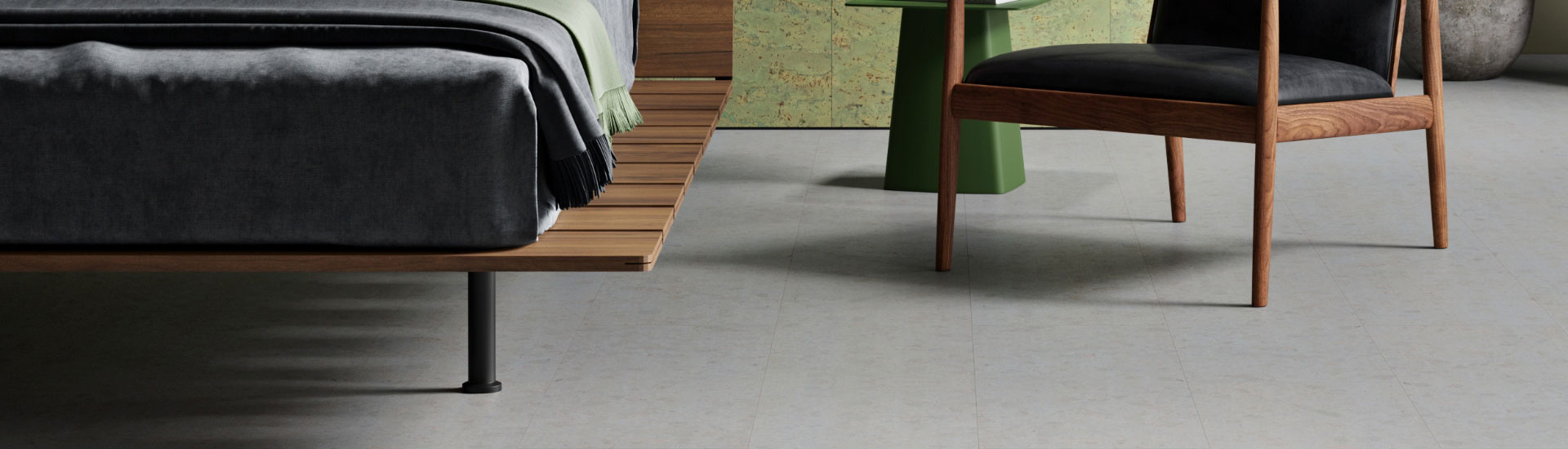 Engineered cork flooring in a contemporary Edinburgh interior